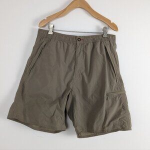 The North Face Men's Hiking Shorts - Quick-Dry Nylon, Olive Green, Size Medium